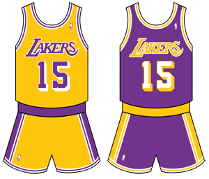 Los Angeles Lakers Road Uniform  Los angeles lakers, Nba clothes